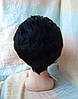 Перука короткий пишний з термоволосся чорнийTR MADREN-1, фото 3