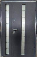 Вхідні металеві двері Стіларт SteelArt КОТЕДЖ 1200 Графіт +(2 СКЛОПАКЕТА) КALE