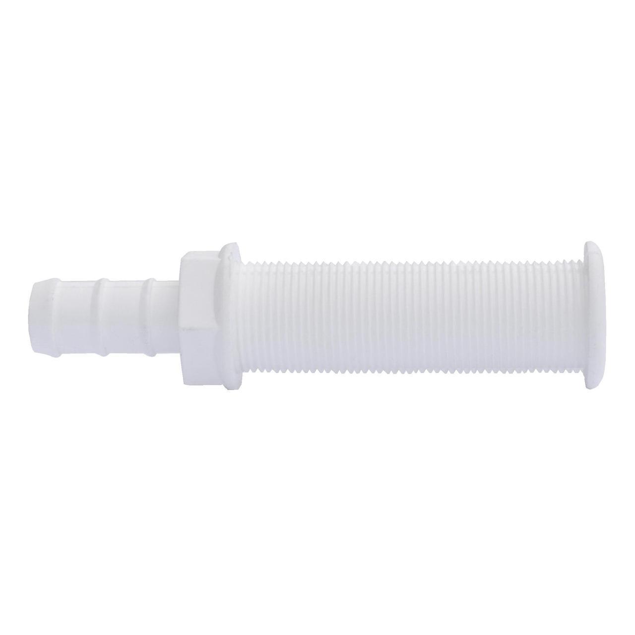 Штуцер водовідливної під розпирають пробки 22,7x150mm білий під шланг
