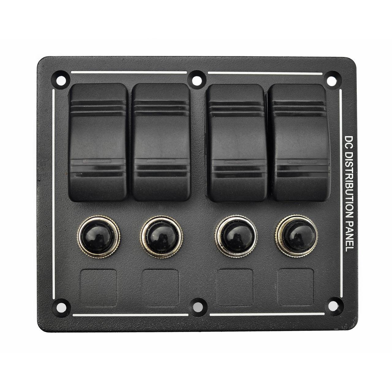 Панель на 4 перемикача автомат 86х102мм ROCKERS HF60-104B