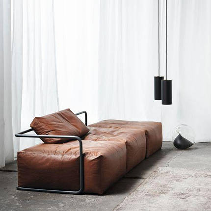 Диван "Порти", диван лофт, м'який диван, диван для дому, офісу, кафе, диван на металевому каркасі, фото 2