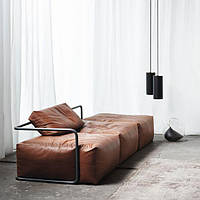 Диван "Порти", диван лофт, мягкий диван, диван для дома, офиса, кафе, диван на металлическом каркасе