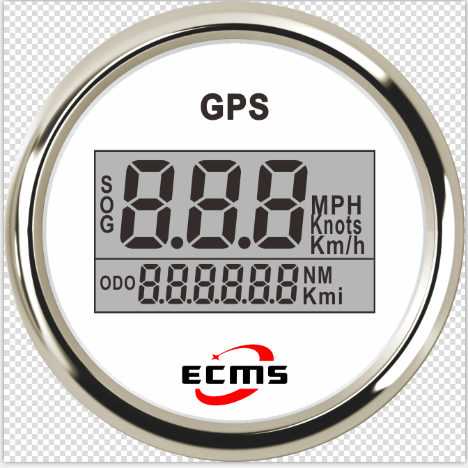GPS спідометр ECMS (білий) 800-00171
