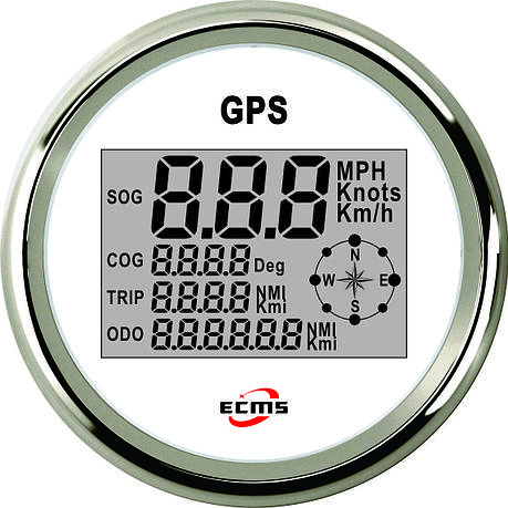 GPS спідометр мультиекран ECMS (білий) 900-00031, фото 1
