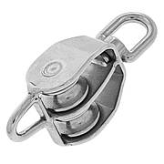 Подвійний роликовий блок з кільцем з вертлюгом 25mm