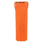 Одинарний надувний матрац з подушкою Nature Hike ULTRALIGH TPU 185x54x3см, Вага 460гр, оранж