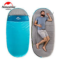 Спальный мешок Nature Hike PAD300 овальной формы (200+30)*100см вес 1,9кг, 5-10 синий