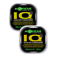 Флюрокарбоновый мягкий материал Korda IQ2 Extra Soft Fluorocarbon Hooklink 15/20lb 20m