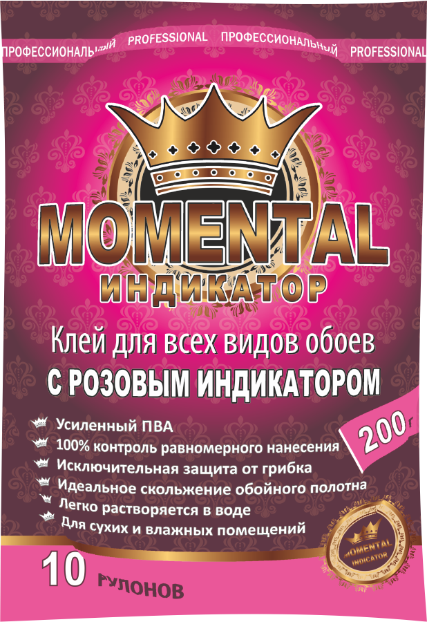 Клей для шпалер "Моментал" ІНДИКАТОР (200 гр.) (30 шт.)