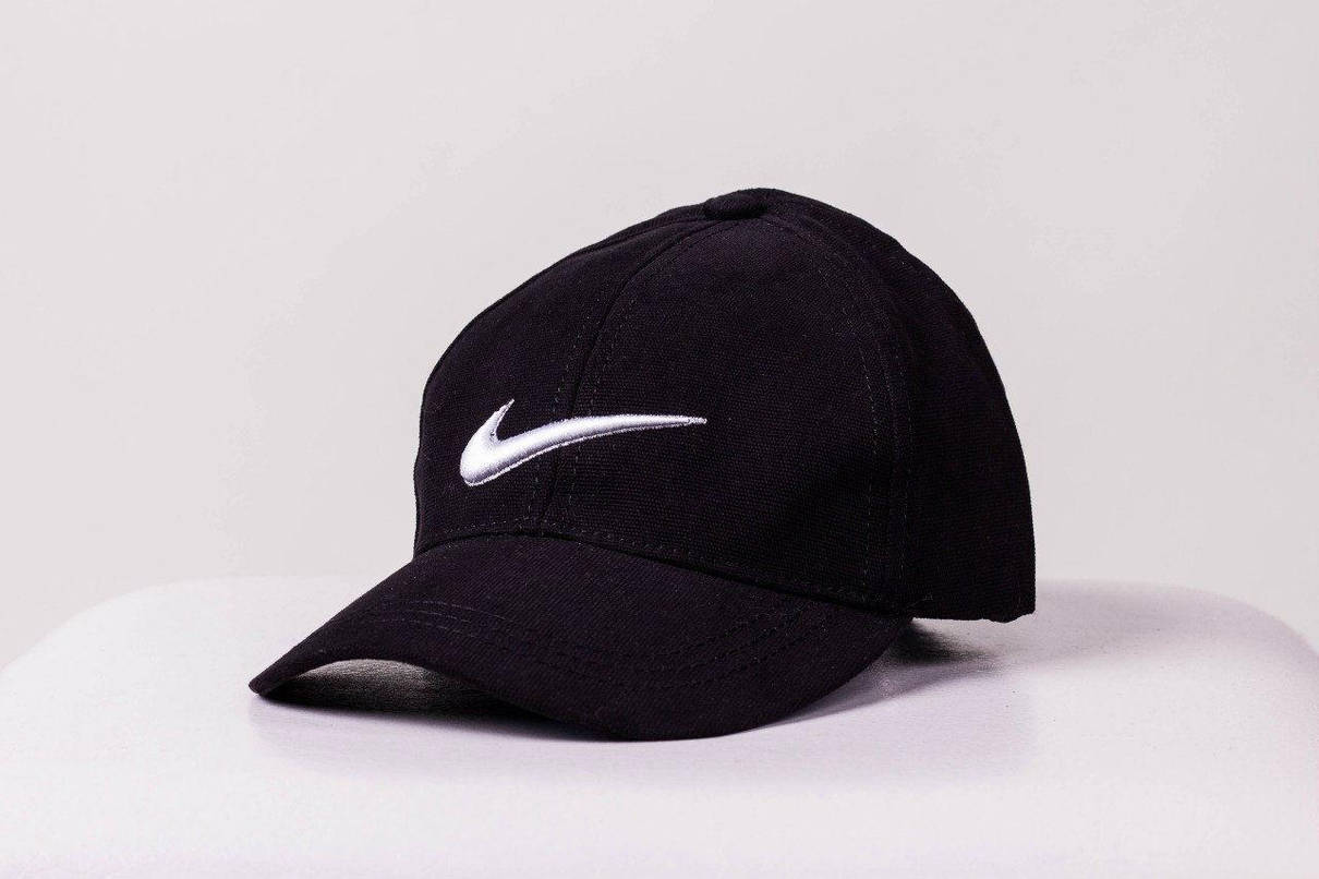 Кепка Nike чоловіча | жіноча найк чорна біле лого, фото 2