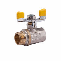 Кран шаровой Valve 1/2" для газа (гш) бабочка