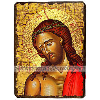 Ікона Спасителя в Терновому Вінці, Ісус Христос ,ікона на дереві 130х170 мм