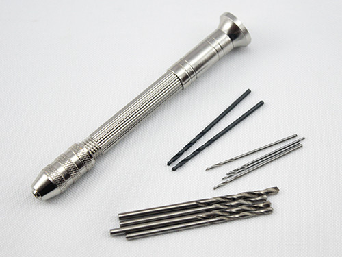 Ручний міні дриль , 2 двосторонні цанги , 10 свердел, фото 1