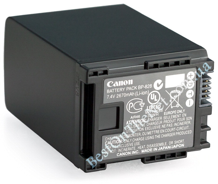 Оригинал Canon BP-828 2670mAh. Замена Canon BP-827. Аккумулятор для Canon HF10, FH100, HG20, HG30 и пр. - фото 2 - id-p1131514193