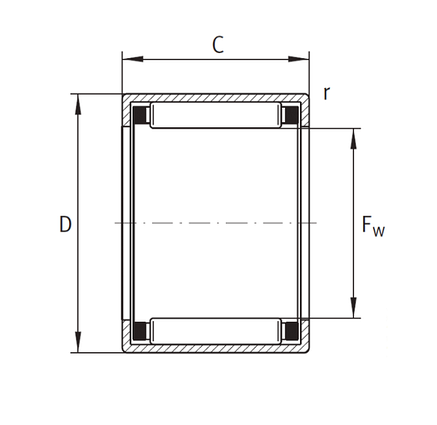 Підшипник 941/17 (HK1714) BEL розміри 17*23*14, фото 2