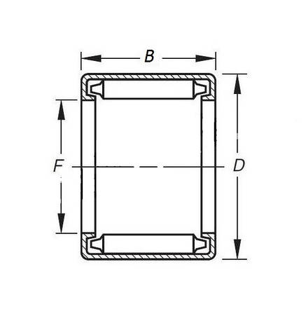 Підшипник HK 405038 (943/40) (CK405038) розміри 40*50*38, фото 2