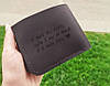 Шкіряний гаманець з гравіюванням, гаманець з ініціалами, іменний гаманець, Іменний портмоне для подарунка, фото 2