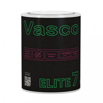 Vasco ELITE 7 латексна фарба для стін шовковисто-матова 0,9 л, 2,7л, 9 л, фото 1