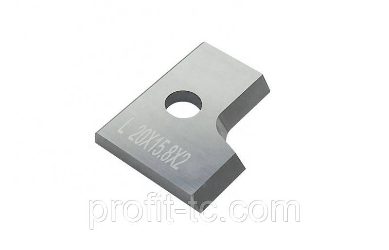 Твердосплавний ніж 20X15.8X2 мм-2R3, фото 1