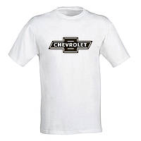 Чоловіча футболка з принтом "Shevrolet logo2" M, Білий Push IT