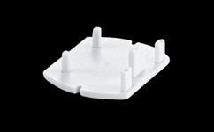 Заглушка 3ф біла кінцева для овального шинопровода ( треку )