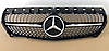 Решітка радіатора Mercedes CLA C117 (13-16) стиль Diamond AMG (чорний глянець), фото 3