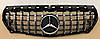 Решітка радіатора Mercedes CLA C117 (13-16) стиль GT Panamericana (хром смужки), фото 5