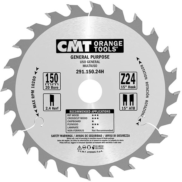 Універсальна пила D150x20x2,4 Z24 291.150.24H