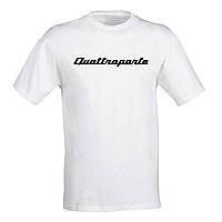 Чоловіча футболка з принтом "Quattroporte" XL, Білий Push IT