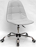 Стілець Alex Office шкірозамінник сірий 10, на коліщатках із регулюванням висоти, у стилі лофт, фото 3