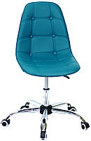 Стілець Alex Office зелений 02 екошкіра на коліщатках з регулюванням висоти, у стилі лофт, фото 2