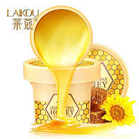 Маска-пленка для рук парафиновая LAIKOU Milk Hand Wax Honey, 120г