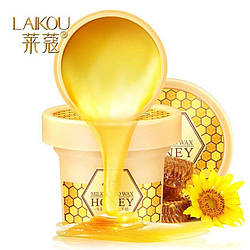 Маска-плівка для рук парафінова LAIKOU Milk Hand Wax Honey, 120г