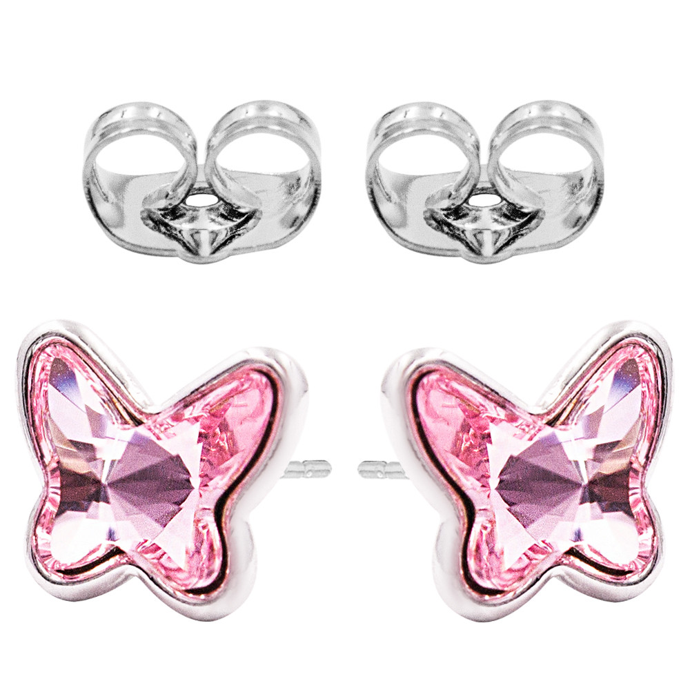 Сережки (цвяшки) Swarovski Метелик