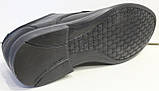 Чоловічі шкіряні туфлі чорні на шнурках класика від виробника модель АМТ30КШ, фото 7