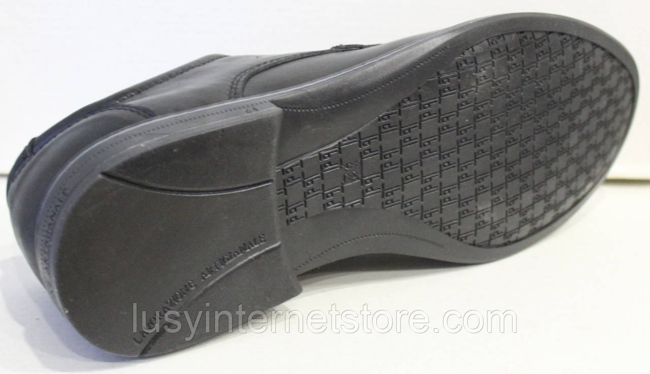 Мужские кожаные туфли черные на шнурках классика от производителя модель АМТ30КШ - фото 7 - id-p512954932