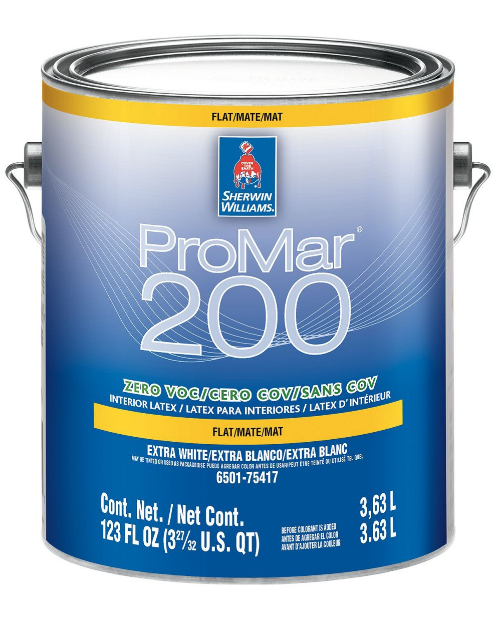 Фарба PROMAR 200 Zero VOC, FLAT (Блакитний), HRW, (3,78 л). Sherwin-Williams