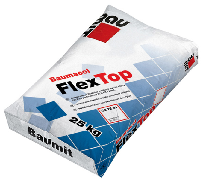 Еластична клейова суміш для плитки Baumit FlexTop, 25 кг