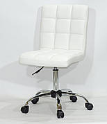 Крісло офісне на колесах AUGUSTO СН-OFFICE екошкіра колір білий, колесна база на вибір
