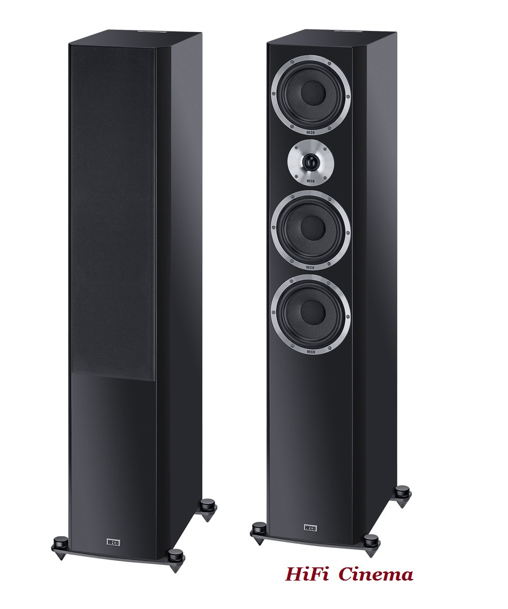 Підлогова акустична система HECO Elementa 700 Satin Black Lacquer класична 3-смугова акустика, фото 1
