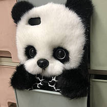 Чохол накладка для Apple iPhone 7 Plus, 8 Plus Панда Black Plush, фото 4