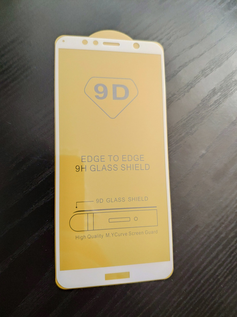 Захисне скло 9D для Huawei Y6 2018 Full Glue Біле