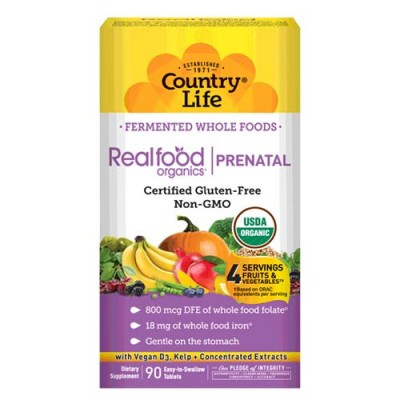 Вітамінно-мінеральний комплекс для вагітних жінок Real food organics Prenatal (90 табл.) Country Life