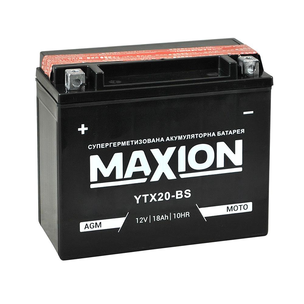 Мото аккумулятор AGM MAXION YTX 20-BS (12V, 18A)