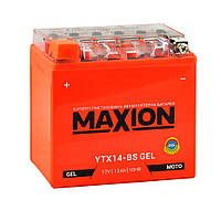 Мото аккумулятор GEL MAXION YTX 14-BS (12V, 12A)