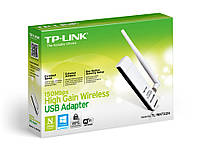 Сетевой адаптер USB TP-LINK TL-WN722N Wi-Fi 802.11g/n 150Mb, USB 2.0, съемная антенна