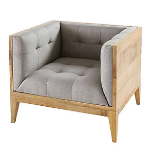 Мягкое кресло "Мили", мягкое кресло на деревянном каркасе, мягкое кресло из натурального дерева