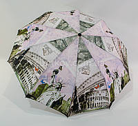 Складна жіноча парасолька напівавтомат Bellissimo "місто" на 10 спиць
