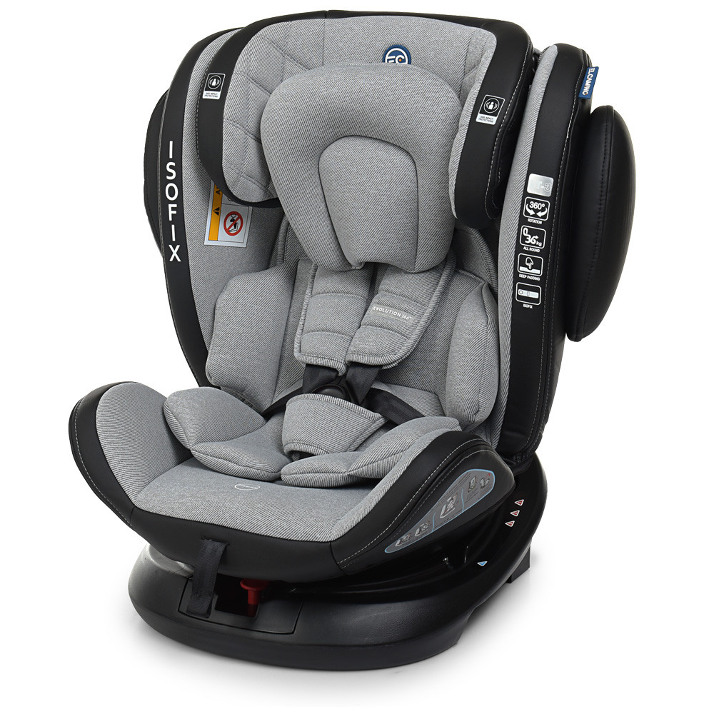 АВТОКРЕСЛО ДЕТКОЮ ME 1045 EVOLUTION 360o Royal Gray, група 0+/1-2-3, isofix, сіре