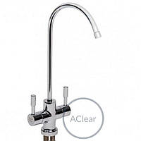 Подвійний Кран Hi-Tech (Aquafilter Польща) для фільтрів зворотного осмосу з мінералізатором (FXFCH16-C)